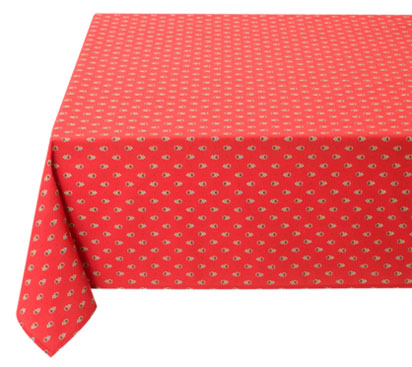 French tablecloth coated or cotton (Avignon. red)